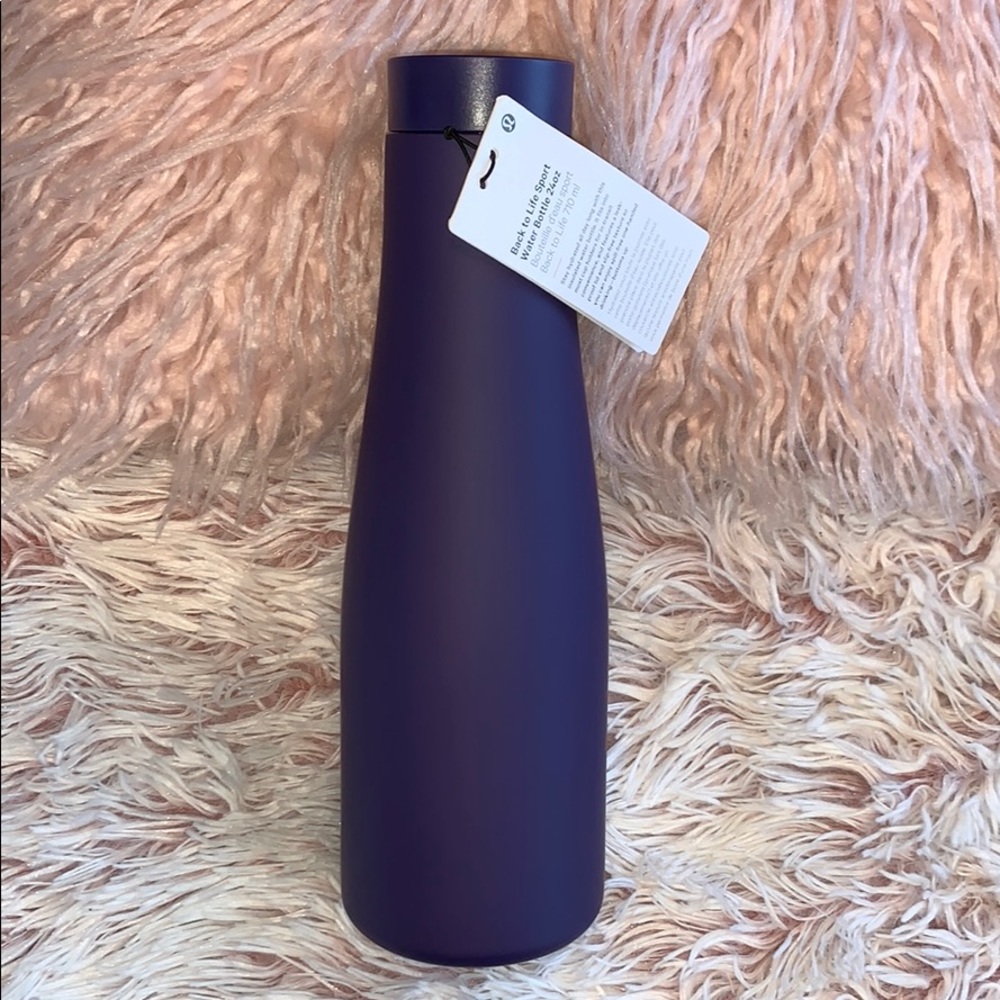 lululemon water bottle - keep cold stay hot purple